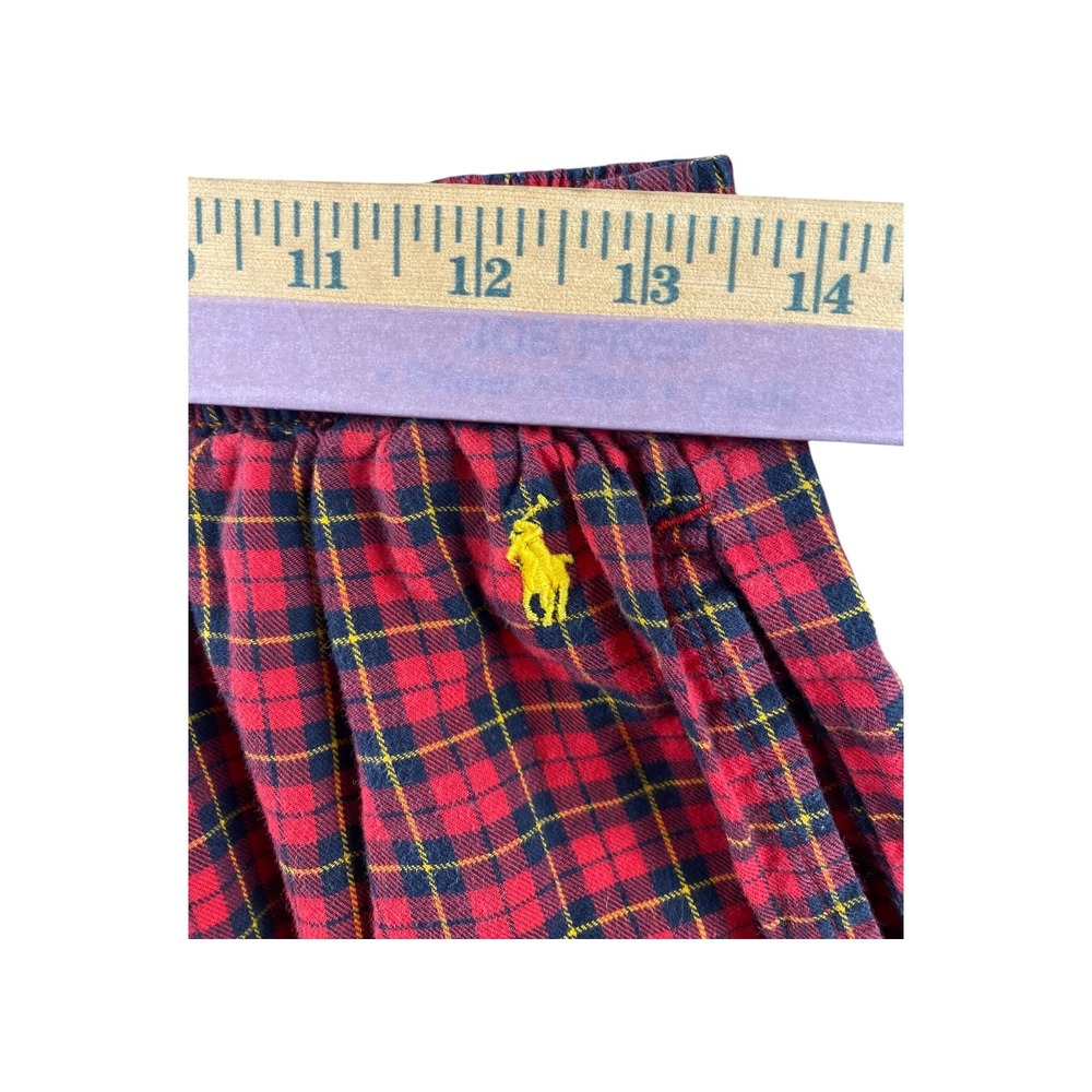 Polo Ralph Lauren Plaid Flannel Pajama Pants Sleepwear Red M Medium Drawstring‎ - Picture 6 of 8